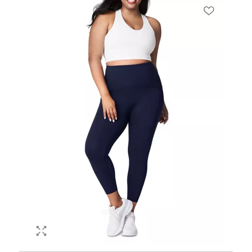 SPANX $98 Ankle Ponte Leggings Classic Navy Blue 1X NEW